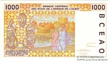 1.000 франков 1998 г.