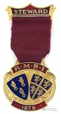 Знак RMBI 1979. STEWARD ROYAL MASONIC BENEVOLENT INST. – Королевский Масонский Благотворительный институт