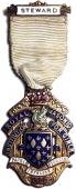 Знак RMIG 1950. STEWARD ROYAL MASONIC INSTITUTION FOR GIRLS . – Королевский Масонский институт для девочек.