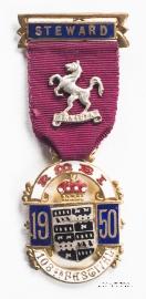 Знак RMBI 1950. STEWARD ROYAL MASONIC BENEVOLENT INST.  – Королевский Масонский Благотворительный институт