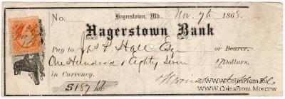 Банковский чек 1868 г.