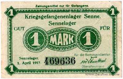 1 марка 1917 г. (Senne)