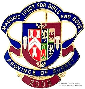 Знак MTGB 2008. STEWARD Masonic Trust for Girls and Boys.
