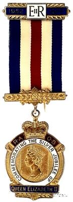 Знак “Празднование серебряного юбилея Королевы Елизаветы II»