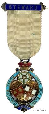 Знак RMIG 1903. STEWARD ROYAL MASONIC INSTITUTION FOR GIRLS – Королевский Масонский институт для девочек.