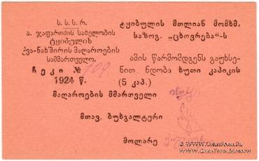 5 копеек 1924 г. (Ткибули)